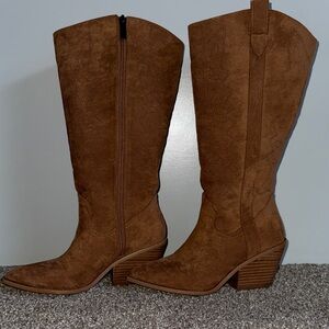 Corkys Brown Heeled Boots‎